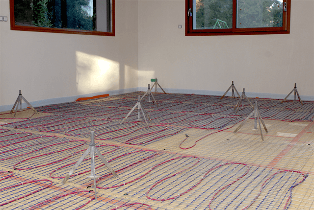 Plancher chauffant électrique : Chape liquide 34, travaux de sols